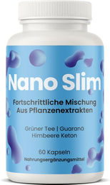 Nanoslim Natucap Nahrungsergänzung mit Himbeerketon, Grüntee und Guarana 450 mg 60 Kapseln – Bild 1 von 1