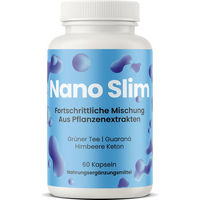 Produktbild von Nanoslim Natucap Nahrungsergänzung mit Himbeerketon, Grüntee und Guarana 450 mg 60 Kapseln