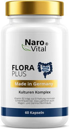 NaroVital Flora Plus Kapseln mit 23 Bakterienkulturen 7200 Mrd. KBE vegan glutenfrei laktosefrei 60 Kapseln – Bild 1 von 2