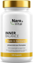 NaroVital Inner Balance Johanniskraut Komplex mit Passionsblume und Baldrian Hochdosiert Vegan 120 Kapseln – Bild 1 von 1