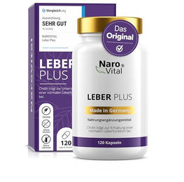 NaroVital Leber Plus Kapseln mit Mariendistel 500 mg, Artischocke, Cholin, Löwenzahn und Curcuma, vegan, 120 Kapseln – Bild 1 von 5