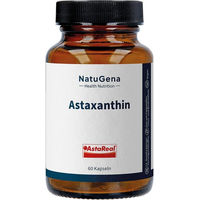Produktbild von NatuGena Astaxanthin Kapseln vegan ohne Zusatzstoffe glutenfrei und laktosefrei 60 Stück