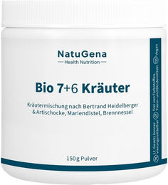 NatuGena BIO 7+6 Kräuter Pulver mit Artischocke und Mariendistel vegan – Bild 1 von 2