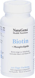 NatuGena Biotin + Phospholipide vegane Kapseln glutenfrei für Erwachsene 120 Stück – Bild 1 von 1
