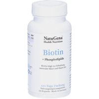 Produktbild von NatuGena Biotin + Phospholipide vegane Kapseln glutenfrei für Erwachsene 120 Stück