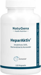 NatuGena HeparAktiv Kapseln mit Superoxiddismutase SOD, Mariendistel, Koriander, Spirulina und Chlorella 120 Kapseln – Bild 1 von 1