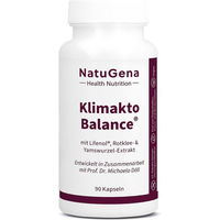 Produktbild von NatuGena KlimaktoBalance Kräuter-Komplex mit Hopfen-Extrakt, Rotklee, Yamswurzel, Salbei und Leinsamen Vegan 90 Kapseln