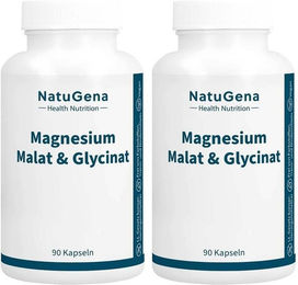 NatuGena Magnesium Malat & Glycinat Komplex Vegan Kapseln 180 Stück – Bild 1 von 2