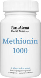 NatuGena Methionin 1000 mg L-Methionin Kapseln vegan – Bild 1 von 2