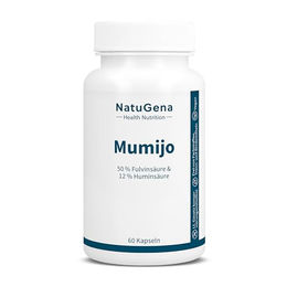 NatuGena Mumijo Shilajit mit 50 % Fulvinsäure und 12 % Huminsäure, Mineralstoff-Komplex in Kapseln, 60 Stück – Bild 1 von 1