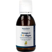 Produktbild von NatuGena Omega-3 Kids Vegan DHA 250 mg Flüssig mit Orangengeschmack für Kinder
