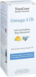 NatuGena Omega-3 Natürliches Fischöl 2450 mg Orangen-Zitronenaroma Flüssig 200 ml – Bild 1 von 1