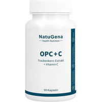 Produktbild von NatuGena OPC+C Kapseln mit natürlichem Vitamin C aus Acerola und Hagebutte