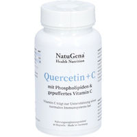 Produktbild von NatuGena Quercetin + C Kapseln für Erwachsene mit Calciumascorbat