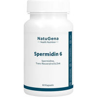 Produktbild von NatuGena Spermidin 6 Kapseln mit Spermidin, Resveratrol und Zink ohne Gelatine 60 Stück