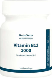 NatuGena Vitamin B12 1000 Tabletten Vegan Vegetarisch 180 Stück – Bild 1 von 2