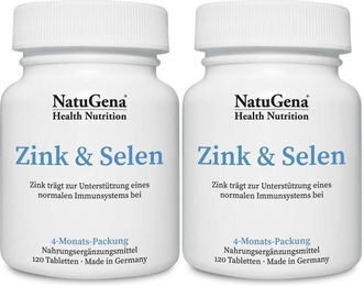 NatuGena Zink Picolinat und Selen Natriumselenit Tabletten 120 Stück – Bild 1 von 2