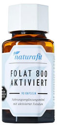 naturafit Folat 800 aktiviert Folsäure Kapseln 90 Stück – Bild 1 von 2
