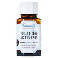 Produktbild von naturafit Folat 800 aktiviert Folsäure Kapseln 90 Stück