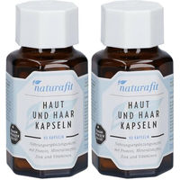 Produktbild von naturafit Haut- und Haarkapseln mit Zink, Biotin und Selen, laktosefrei und glutenfrei