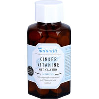Produktbild von naturafit Kindervitamine mit Calcium Lutschtabletten laktosefrei glutenfrei ohne Zusatzstoffe