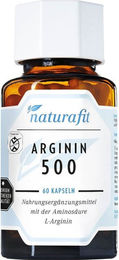 Naturafit L-Arginin 500 Kapseln vegan ohne Zusatzstoffe 60 Stück – Bild 1 von 2