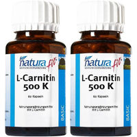 Produktbild von naturafit L-Carnitin Kapseln ohne Gelatine laktosefrei und glutenfrei 120 Stück
