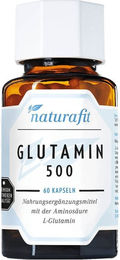 NATURAFIT L-Glutamin 500 mg Kapseln 60 Stück zuckerfrei ohne Zusatzstoffe – Bild 1 von 2