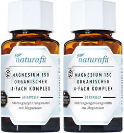 naturafit Magnesium 150 Organischer 4-Fach Komplex Kapseln 120 Stück – Bild 1 von 1