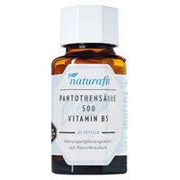 Produktbild von naturafit Pantothensäure 500 Vitamin B5 Kapseln 60 Stück