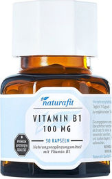 naturafit Vitamin B1 100 mg Kapseln vegan laktosefrei glutenfrei ohne Zusatzstoffe 30 Stück – Bild 1 von 1