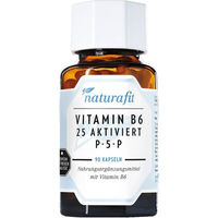 Produktbild von naturafit Vitamin B6 aktiviert P-5-P Kapseln vegan laktosefrei glutenfrei ohne Gelatine 90 Stück
