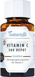 Naturafit Vitamin C 500 Depot Kapseln mit Ascorbinsäure für Schwangere und Stillende 70 Stück – Bild 1 von 2
