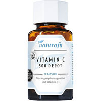 Produktbild von Naturafit Vitamin C 500 Depot Kapseln mit Ascorbinsäure für Schwangere und Stillende 70 Stück