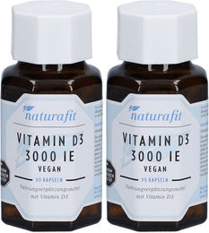 naturafit Vitamin D3 3000 IE Kapseln 180 Stück – Bild 1 von 1