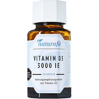Produktbild von Naturafit Vitamin D3 3000 IE Kapseln 90 Stück