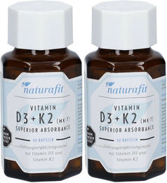 Naturafit Vitamin D3 + K2 MK-7 Kapseln für Kinder 180 Stück – Bild 1 von 1