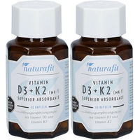 Produktbild von Naturafit Vitamin D3 + K2 MK-7 Kapseln für Kinder 180 Stück