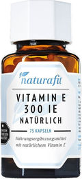 Naturafit Vitamin E 300 Kapseln 75 Stück laktosefrei und glutenfrei – Bild 1 von 3
