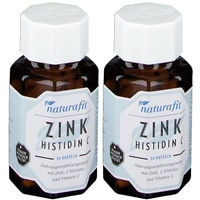 Produktbild von naturafit Zink Histidin C Kapseln 180 Stück glutenfrei und laktosefrei