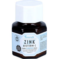Produktbild von naturafit Zink Histidin C Kapseln 30 Stück laktosefrei und glutenfrei