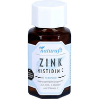 Produktbild von naturafit Zink Histidin C Kapseln 90 Stück laktosefrei glutenfrei ohne Gelatine