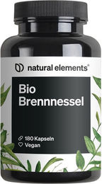 natural elements Bio Brennnessel Kapseln 180 Stück vegan hochdosiert ohne Zusatzstoffe – Bild 1 von 8