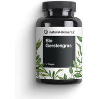 Produktbild von natural elements Bio Gerstengras Kapseln hochdosiert vegan 180 Kapseln