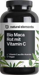 natural elements Bio Maca Rot Kapseln 180 Stück – Bild 1 von 2