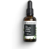 Produktbild von natural elements Bio Mönchspfeffer Tropfen – 300 mg Mönchspfefferextrakt – 50 ml – vegan und hochdosiert
