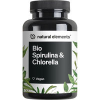 Produktbild von natural elements Bio Spirulina und Chlorella Superfood-Mischung Tabletten ohne Zusatzstoffe 500 Stück