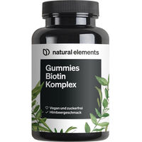 Produktbild von natural elements Biotin Haar Gummies Himbeere zuckerfrei 120 Stück
