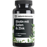 Produktbild von natural elements Biotin Selen und Zink Tabletten 365 Stück ohne Magnesiumstearat