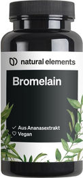 natural elements Bromelain Ananas Extrakt 400 mg 90 magensaftresistente Kapseln – Bild 1 von 3